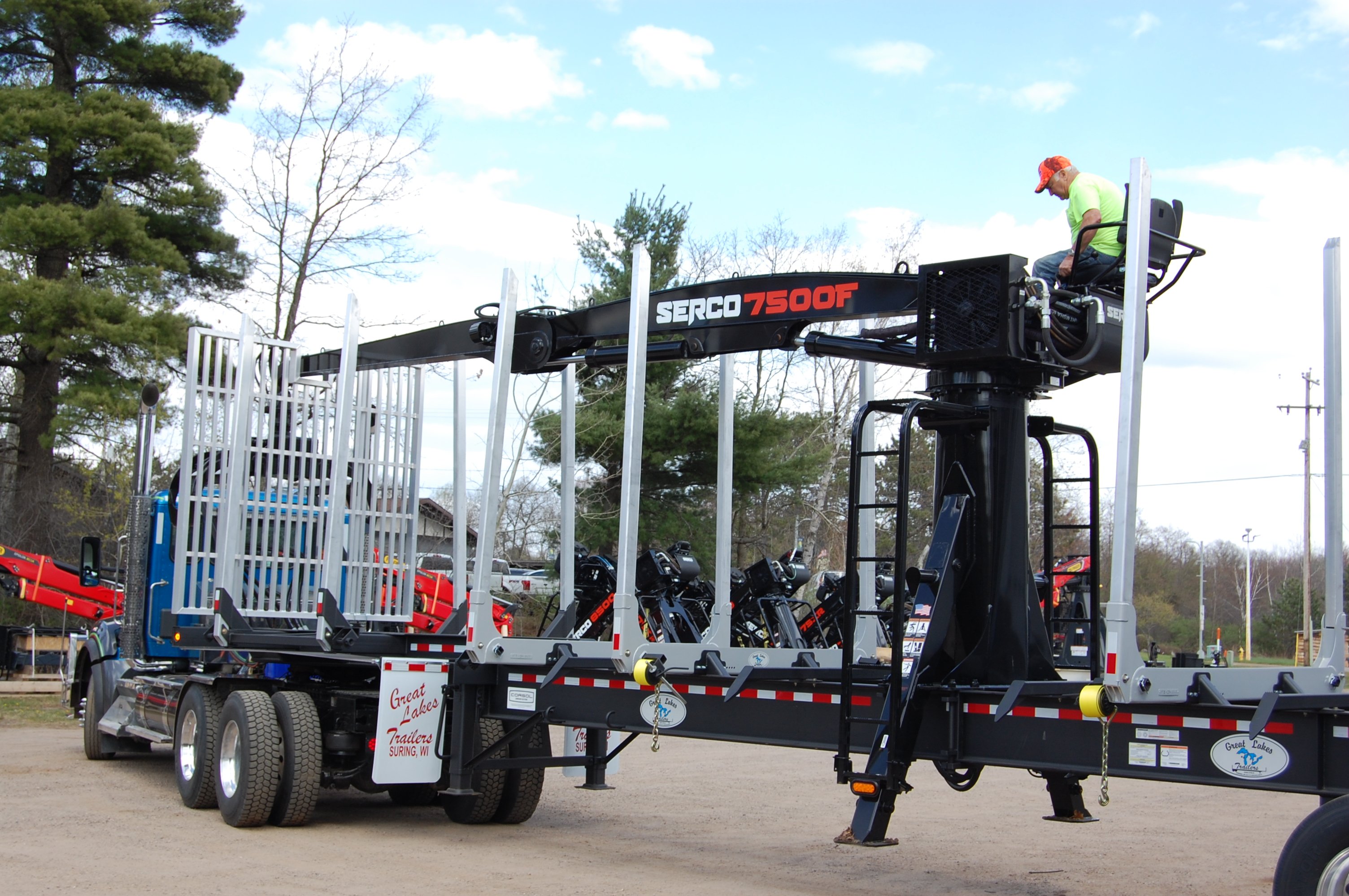 Serco 7500F on Great Lakes Log Trailer 4